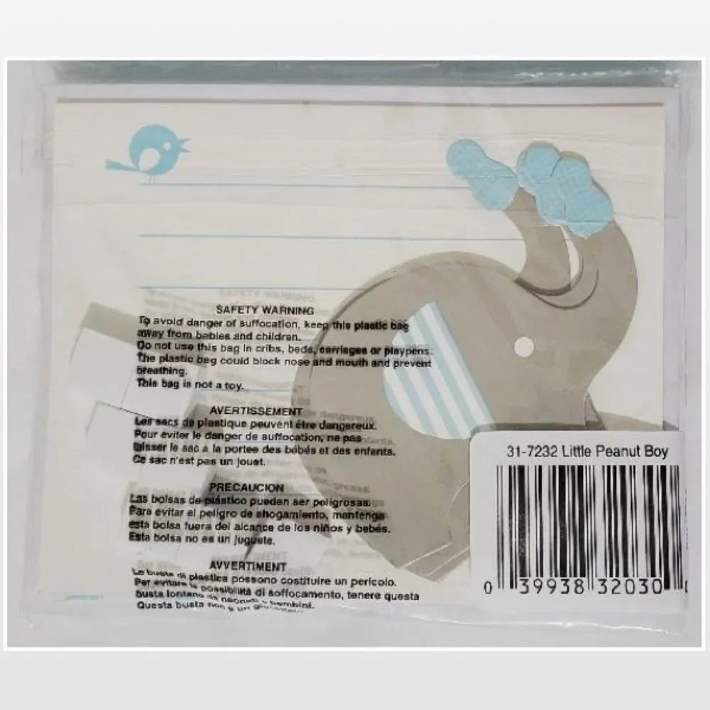 New Kid Blue Elephant Invitations Home